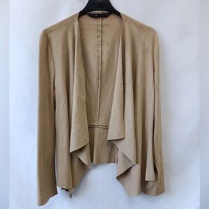 Zara Tan Blazer with Elegant Draping